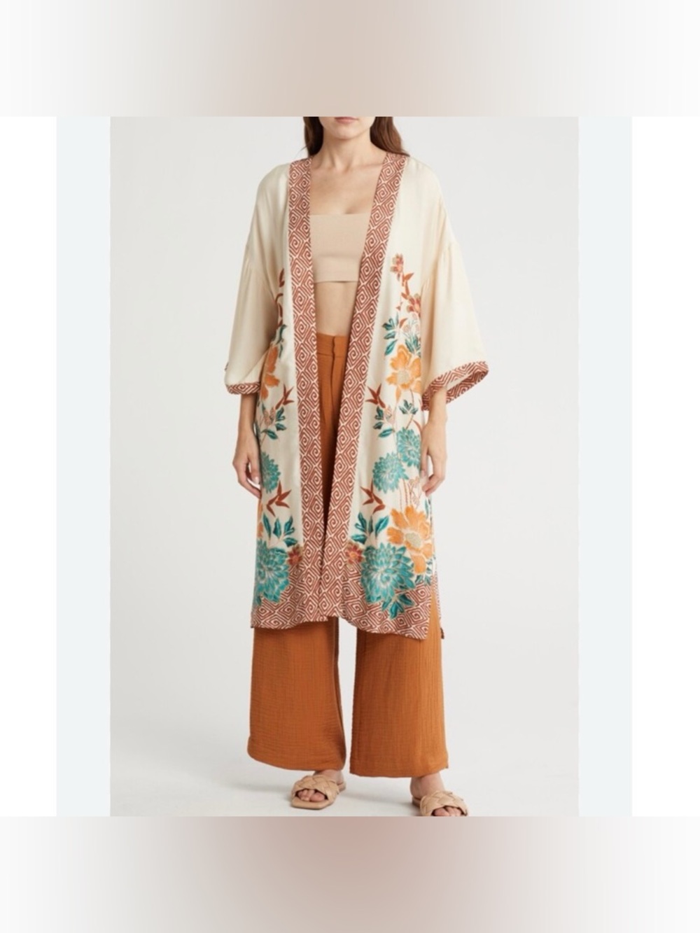 DR2 by Daniel Rainn Floral Duster Kimono Size 2X